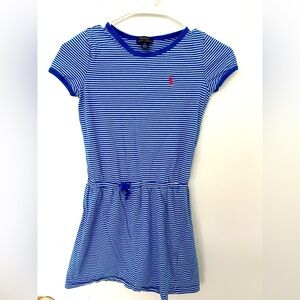 Polo Girls Striped Cotton Jersey T-shirt Dress
